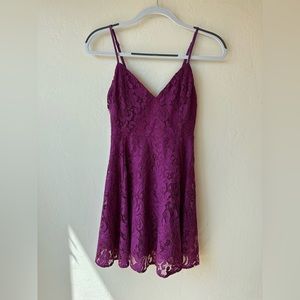 Lulus lace purple mini dress